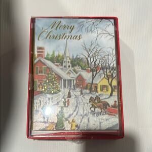 BLUE INK STUDIOS CHRISTMAS MORNING CARDS‎ & ENVELOPE 5X7